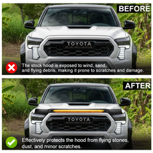 Tacoma Hood Protector with LED Light Matte Black Hood Deflector for Toyota