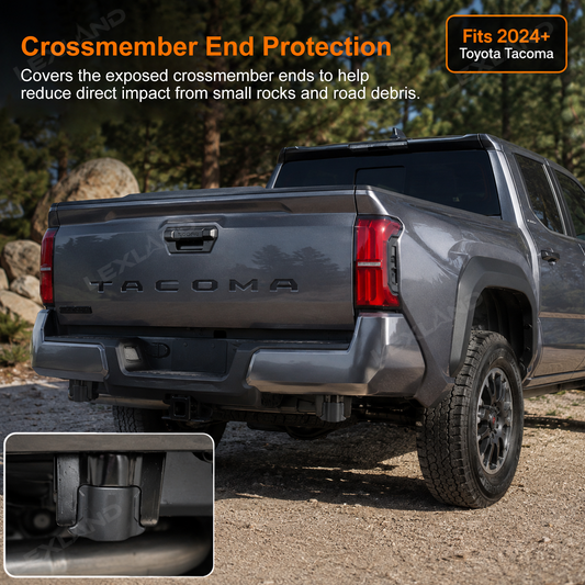 Tacoma Rear Bumper Hitch Crossmember End Caps 2PCS Clip-On Installation for Toyota