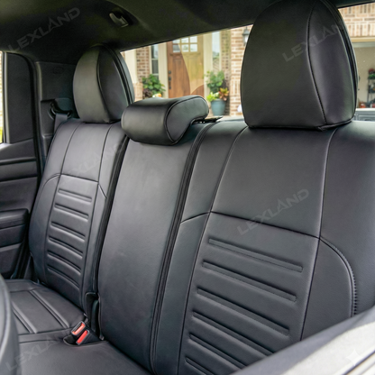 Tacoma /4Runner Seat Covers Embossed Nappa Leather Seat Protectors with TRD Style for Toyota