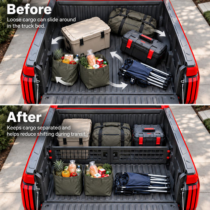 Tundra Adjustable Truck Bed Divider Organizer Aluminum Alloy Cargo Manager Molle Panel for Toyota