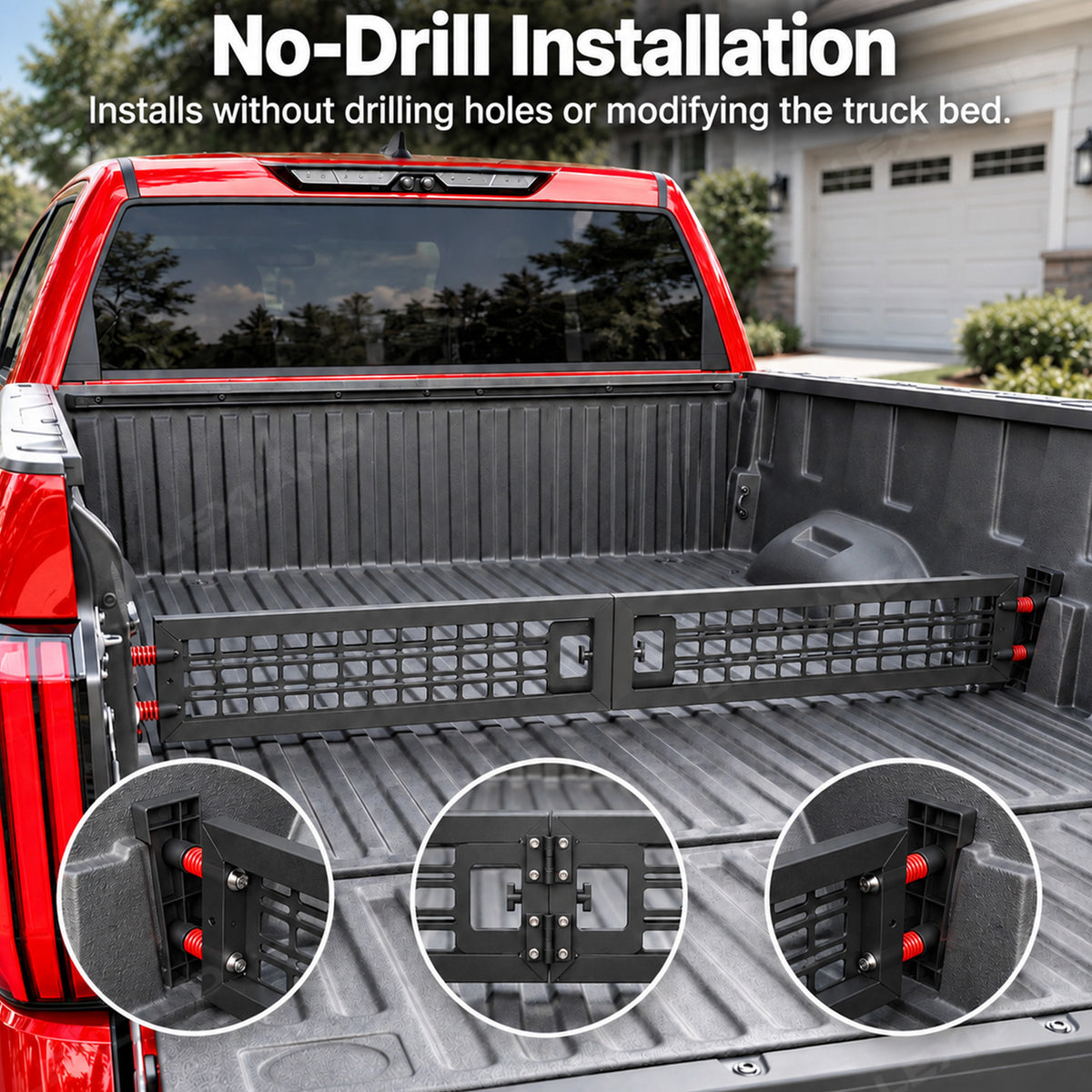 Tundra Adjustable Truck Bed Divider Organizer Aluminum Alloy Cargo Manager Molle Panel for Toyota