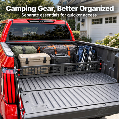 Tundra Adjustable Truck Bed Divider Organizer Aluminum Alloy Cargo Manager Molle Panel for Toyota