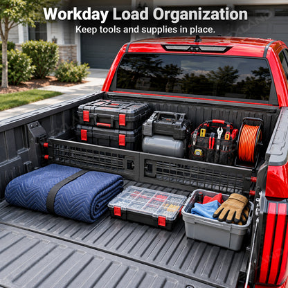 Tundra Adjustable Truck Bed Divider Organizer Aluminum Alloy Cargo Manager Molle Panel for Toyota
