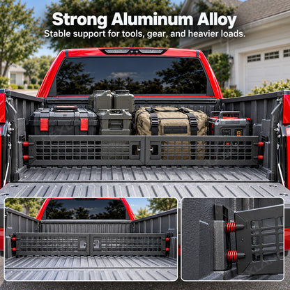 Tundra Adjustable Truck Bed Divider Organizer Aluminum Alloy Cargo Manager Molle Panel for Toyota