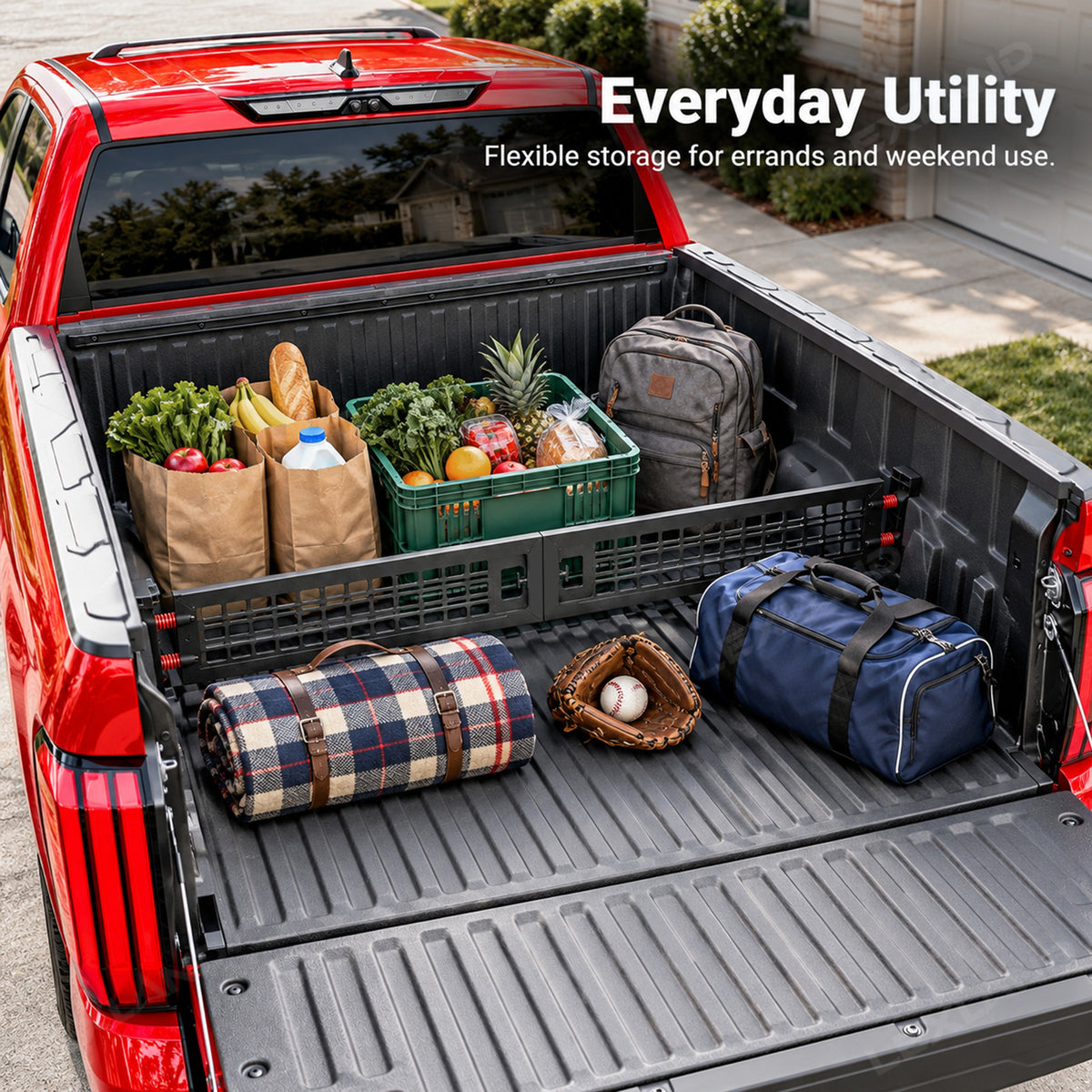 Tundra Adjustable Truck Bed Divider Organizer Aluminum Alloy Cargo Manager Molle Panel for Toyota