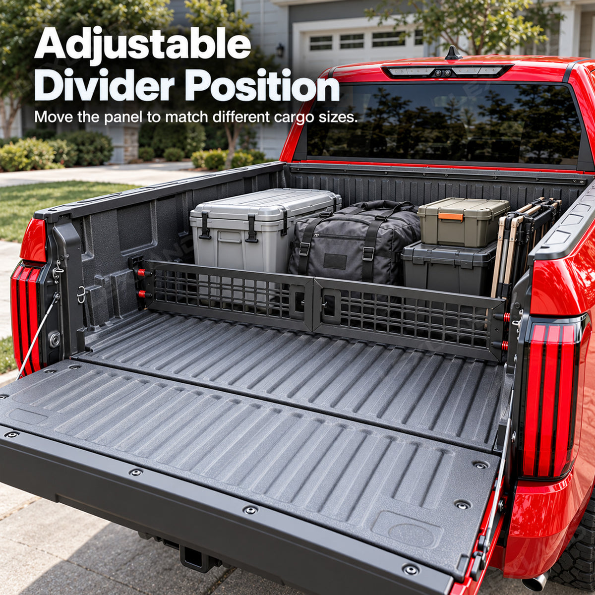 Tundra Adjustable Truck Bed Divider Organizer Aluminum Alloy Cargo Manager Molle Panel for Toyota