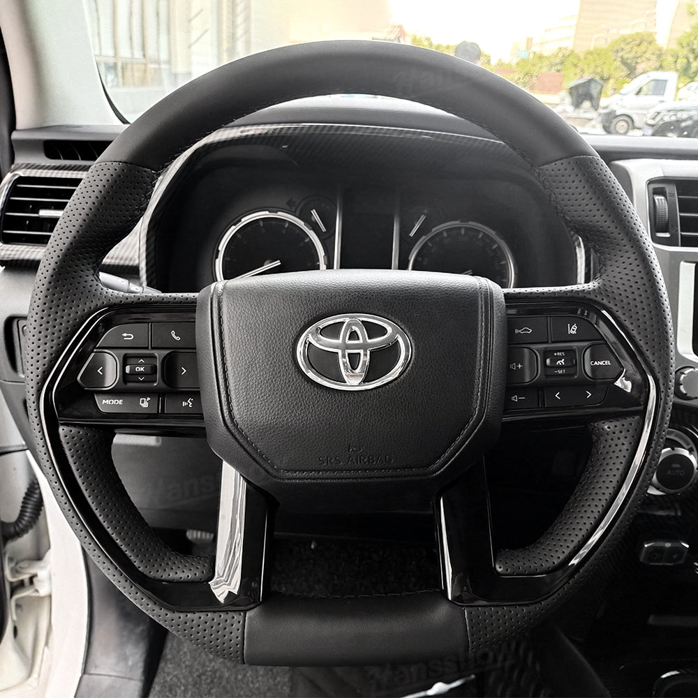 4Runner Steering Wheel Top & Bottom Nappa Leather with Perforated Grip Inspired by 2025 4Runner