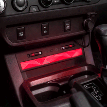 Tacoma Center Console USB Charging Hub Multi-Port Docking Station with Ambient Lighting & Retractable Cables