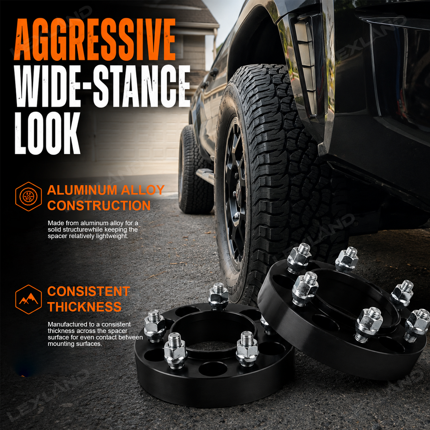 Tacoma/4Runner/Tundra Wheel Spacers Aluminum Alloy Wheel Offset Spacers 2PCS for Toyota