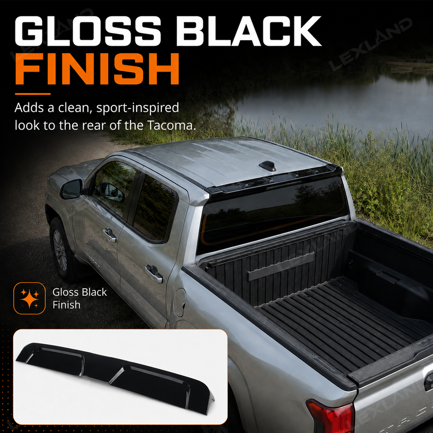 Tacoma Rear Roof Truck Spoiler Wing Rear Truck Splitter for Toyota