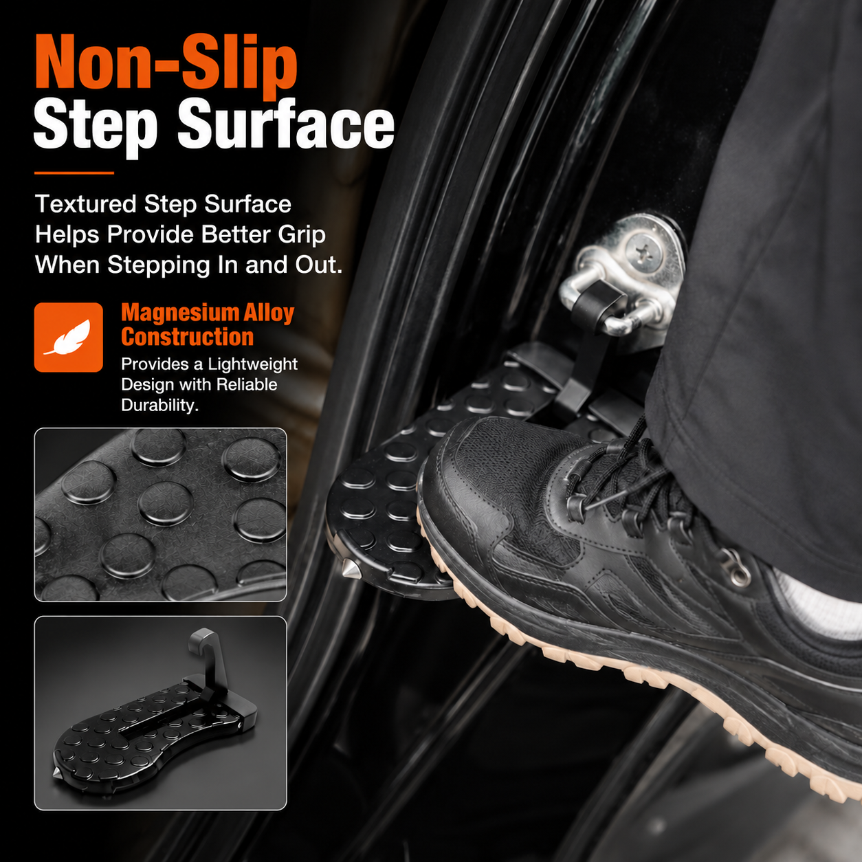 Tacoma/4Runner/Tundra Foldable Door Step With Emergency Hammer Function for Toyota