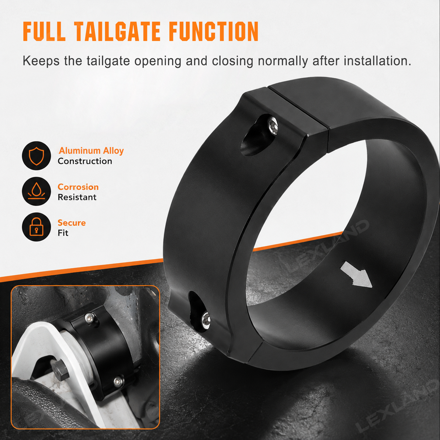 Tacoma Tailgate Anti-Theft Lock Aluminum Alloy Truck Bed Tailgate Security Lock 2.0 for Toyota