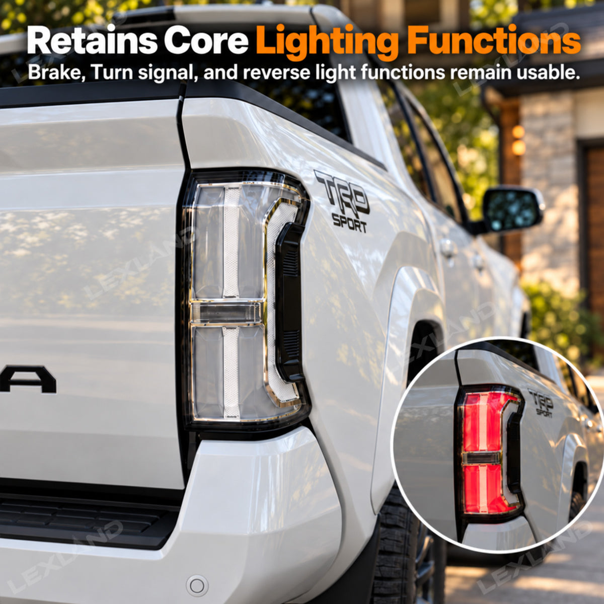Tacoma LED Tail Lights Clear Lens Rear Lamp Upgrade 2PCS for Toyota