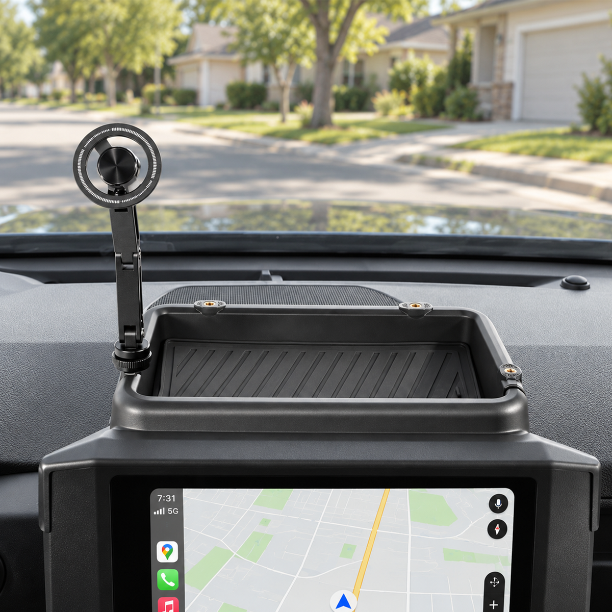 Tacoma/4Runner Dashboard Storage Organizer Tray & Magnetic Phone Mount Kit for Toyota
