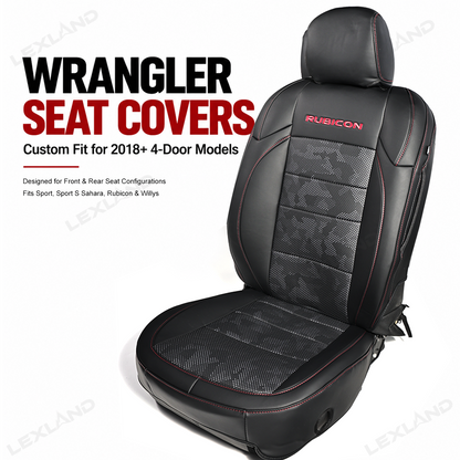 Wrangler Como Style Seat Covers 4-Door Seat Protector Without Rear Armrest Interior Seat Upholstery Upgrade