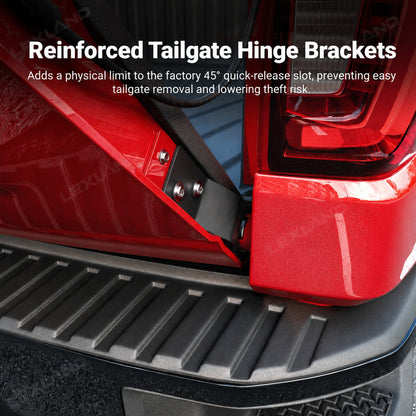 Silverado 1500 Anti-Theft Lock Security Stainless Steel Tailgate Theft Protector for Chevy