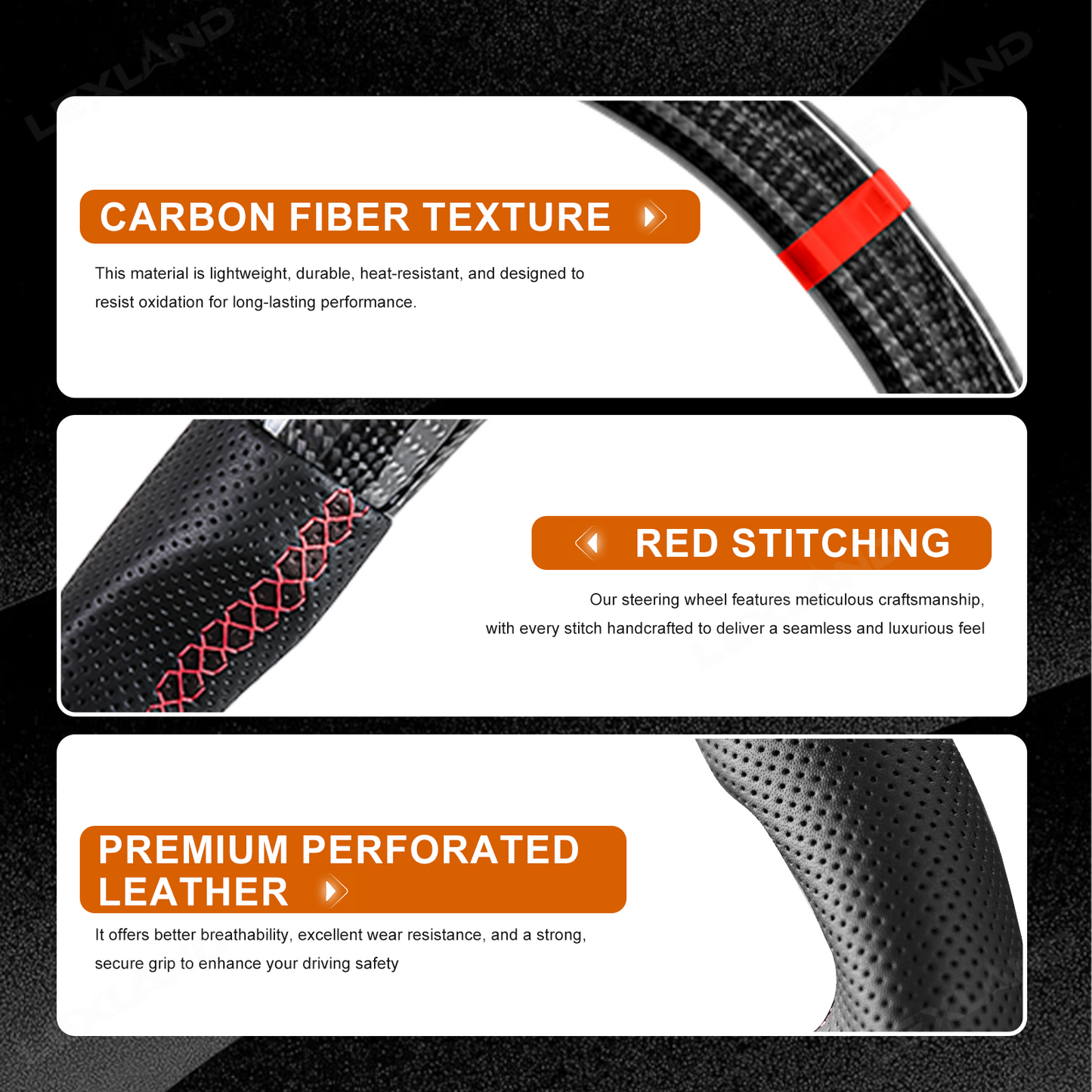 Tacoma /4Runner Steering Wheel Carbon Fiber Style Driving Wheel for Toyota