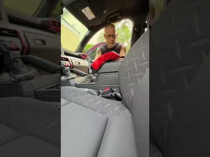 Tacoma /4Runner Center Console Cover Carbon Fiber Style Leather Armrest Box Cover Trim for Toyota